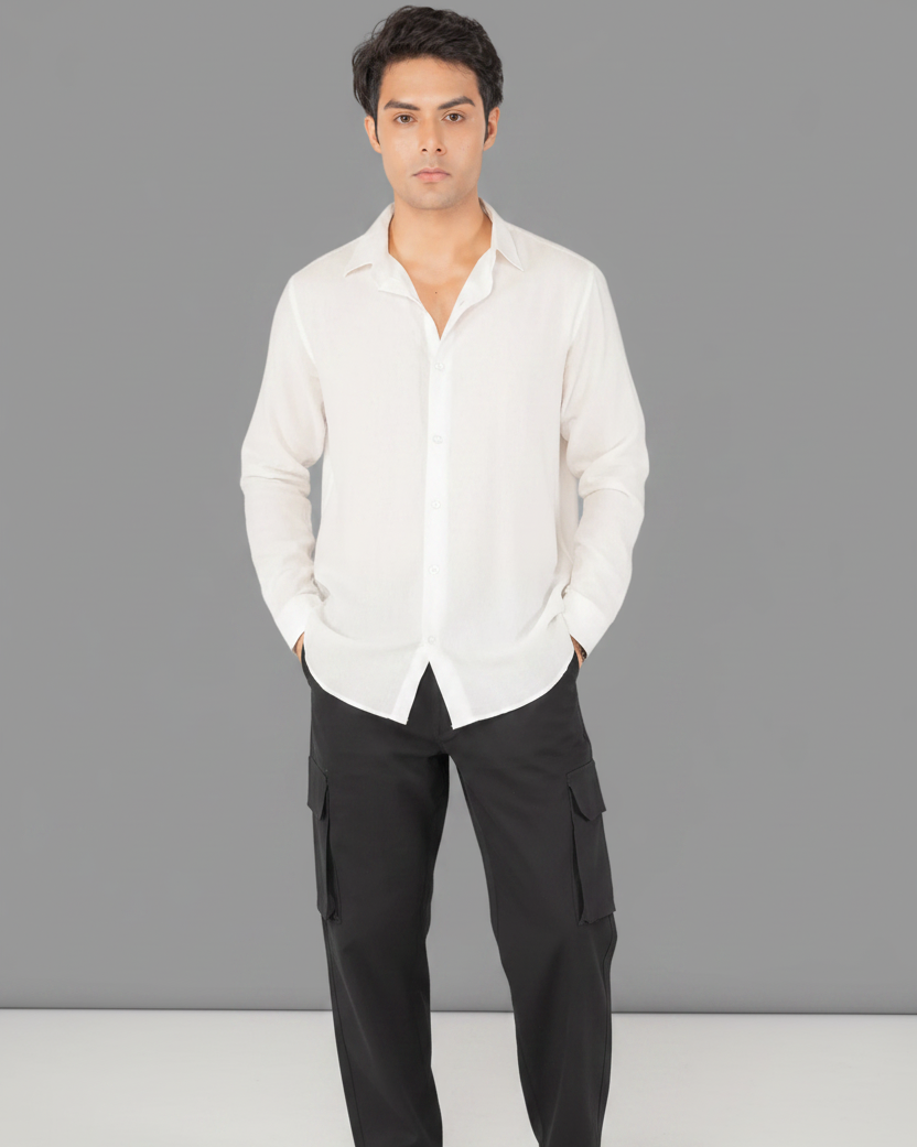 Alabaster Textured Jacquard Shirt