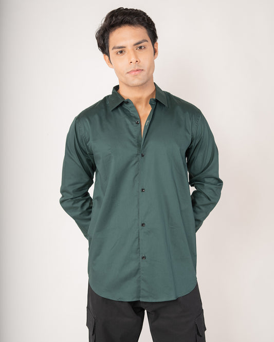 Bottle Green Classic Button-Down Shirt