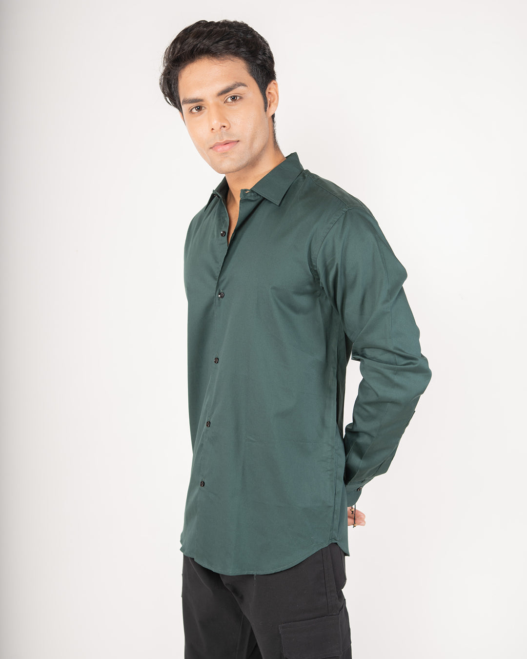 Bottle Green Classic Button-Down Shirt