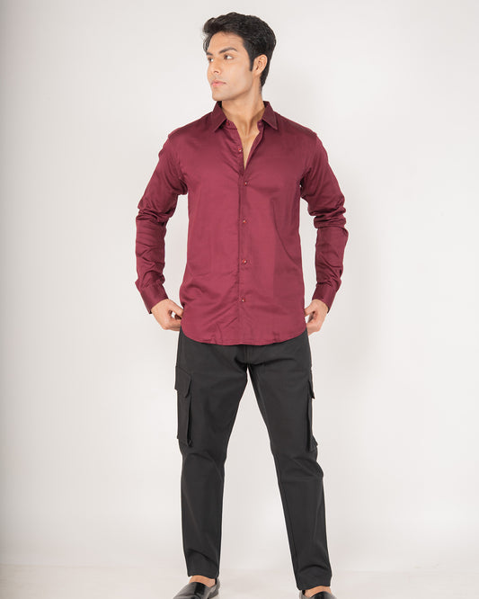 Premium Red Wine Classic Button-Down Shirt