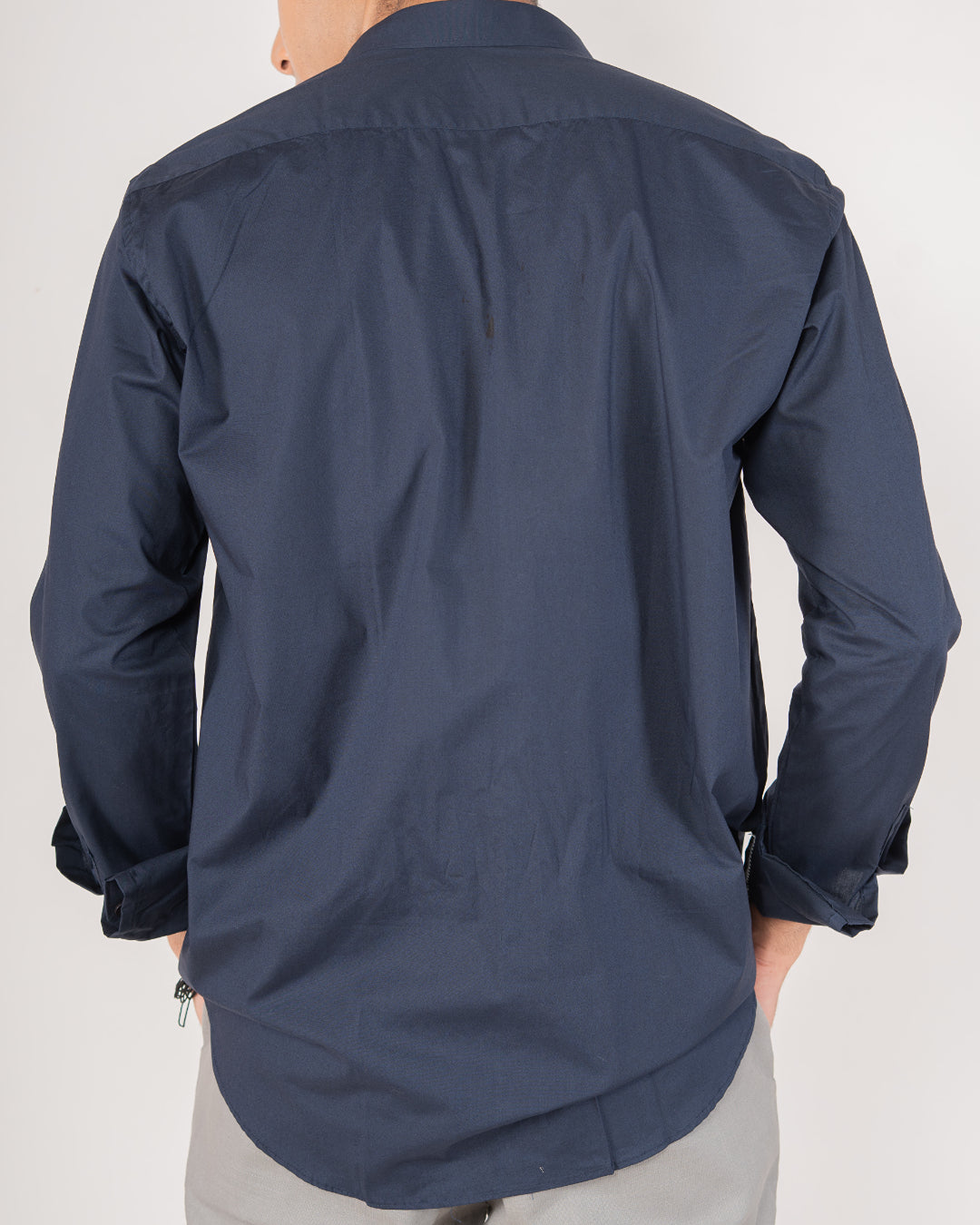 Premium Navy Blue Classic Button-Down Shirt