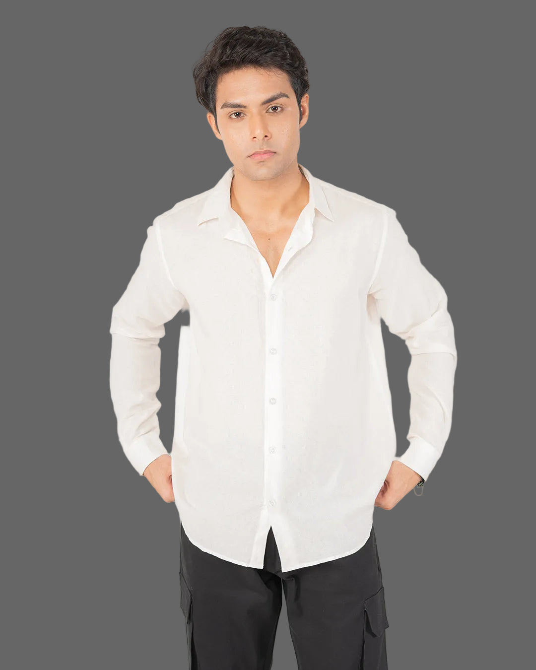 Alabaster Textured Jacquard Shirt