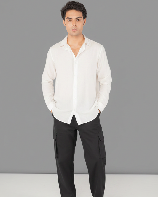 Alabaster Textured Jacquard Shirt