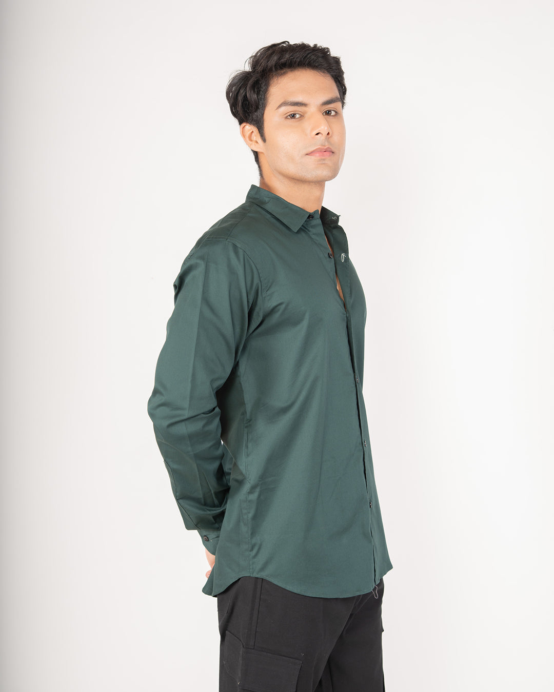 Bottle Green Classic Button-Down Shirt