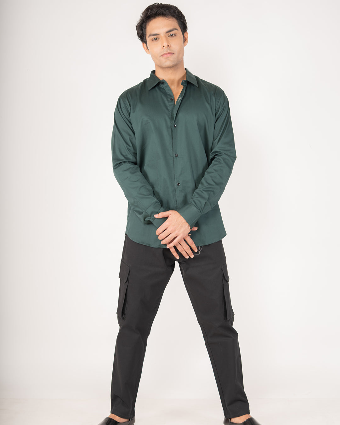 Bottle Green Classic Button-Down Shirt