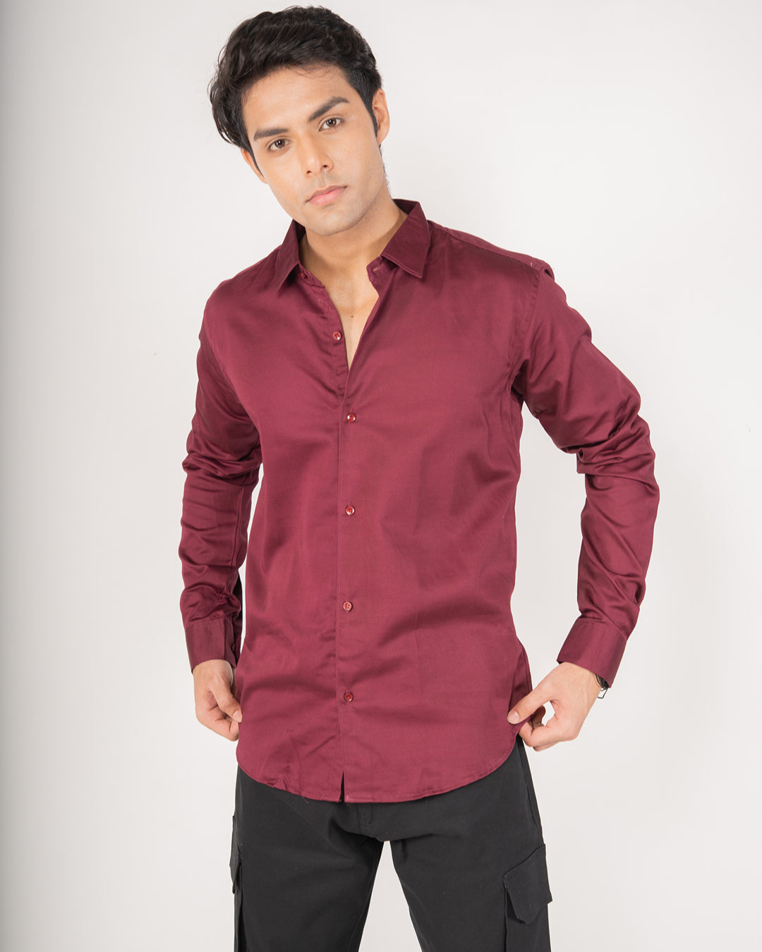Premium Red Wine Classic Button-Down Shirt