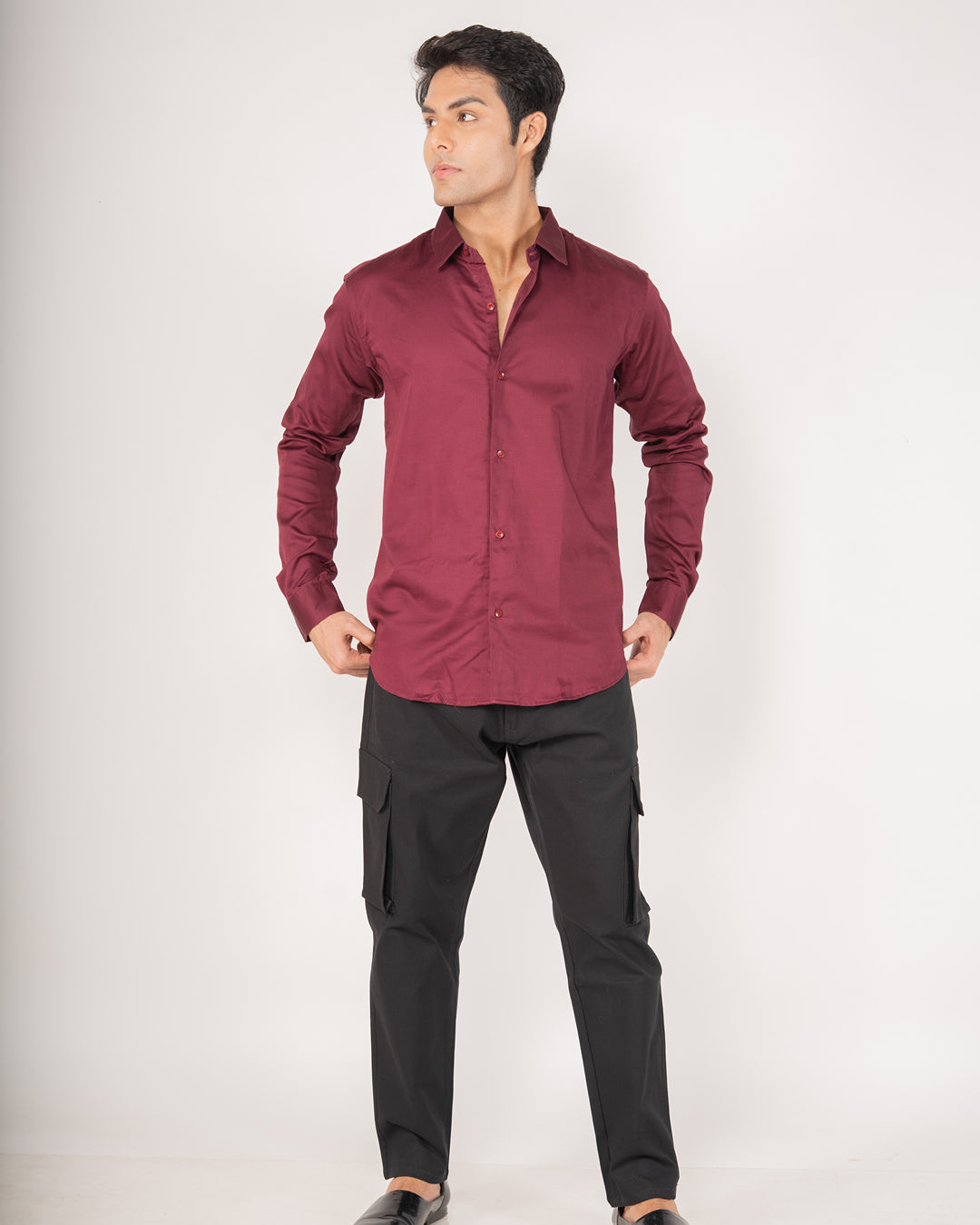 Premium Red Wine Classic Button-Down Shirt